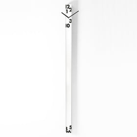  Clock - 'Ill Tempo Stringe Vertical' (White) Clock by Progetti - Cuckoo Collections
