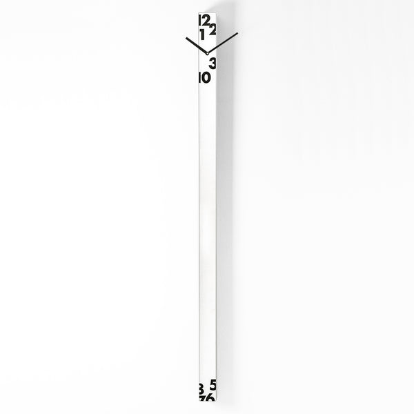 Clock - 'Ill Tempo Stringe Vertical' (White) Clock by Progetti - Cuckoo Collections