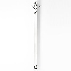  Clock - 'Ill Tempo Stringe Vertical' (White) Clock by Progetti - Cuckoo Collections