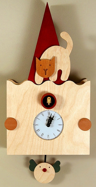  Cuckoo Clock - 'Cucu Micio' Cuckoo Clock (Beech) by Pirondini - Cuckoo Collections