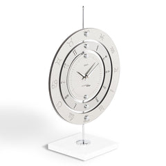  Clock - 'Ipsum' Zodiac Signs Table Clock (Silver) by Incantesimo Design - Cuckoo Collections