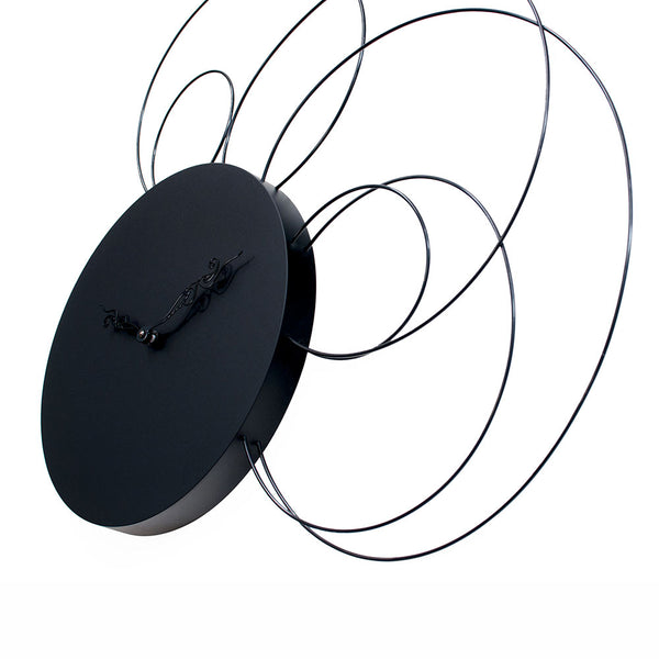  Clock - 'Liberty' (Black) Wall Clock by Progetti - Cuckoo Collections