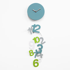  Clock - 'Line' (Blue, Green, Grey, White) Clock by Progetti - Cuckoo Collections