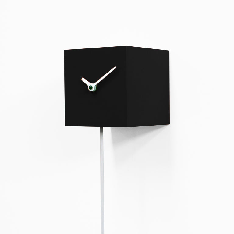 'Long Time' (Black) Pendulum Clock by Progetti - Cuckoo Collections