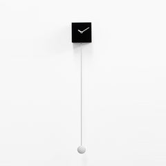  Clock - 'Long Time' (Black) Pendulum Clock by Progetti - Cuckoo Collections