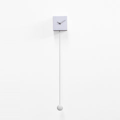  Clock - 'Long Time' (White) Pendulum Clock by Progetti - Cuckoo Collections