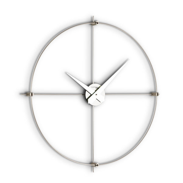  Clock - 'Omnus' Wall Clock (Silver & silver metal dial) by Incantesimo Design - Cuckoo Collections