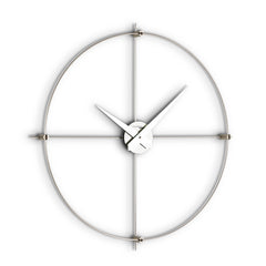  Clock - 'Omnus' Wall Clock (Silver & silver metal dial) by Incantesimo Design - Cuckoo Collections