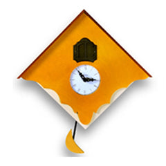  Cuckoo Clock - 'Cucu Chalet' Cuckoo Clock (Yellow) by Pirondini - Cuckoo Collections