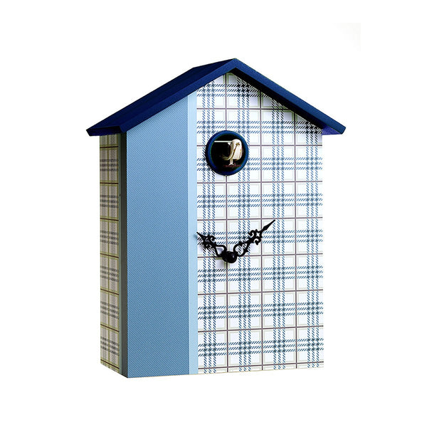  Cuckoo Clock - 'Cucu Scozzese Denim' Cuckoo Clock (Light blue) by Pirondini - Cuckoo Collections