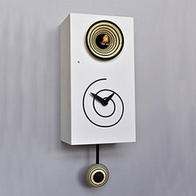 Cuckoo Clock - 'Cucu Spirale' Cuckoo Clock (White) by Pirondini - Cuckoo Collections