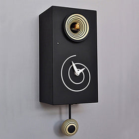  Cuckoo Clock - 'Cucu Spirale' Cuckoo Clock (Black) by Pirondini - Cuckoo Collections