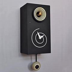  Cuckoo Clock - 'Cucu Spirale' Cuckoo Clock (Black) by Pirondini - Cuckoo Collections