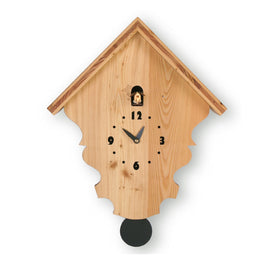 Cuckoo Clock - 'Cucu Natural' Cuckoo Clock (Natural Wood) by Pirondini - Cuckoo Collections
