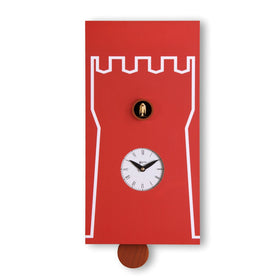  Cuckoo Clock - 'Cucu Torre' Cuckoo Clock (Red) by Pirondini - Cuckoo Collections