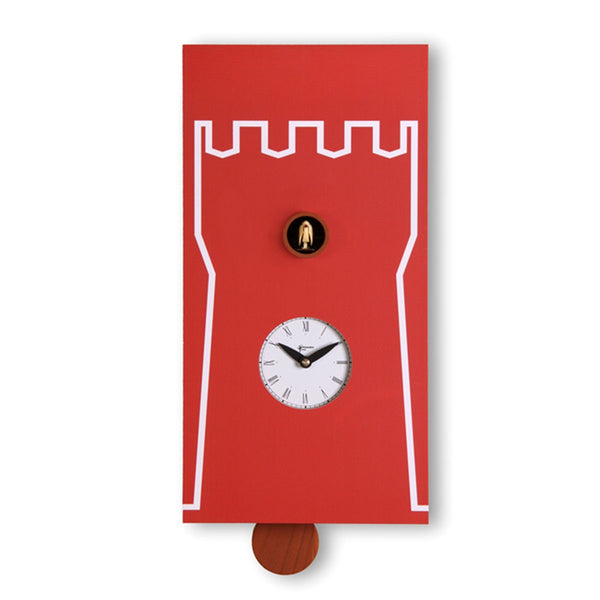  Cuckoo Clock - 'Cucu Torre' Cuckoo Clock (Red) by Pirondini - Cuckoo Collections