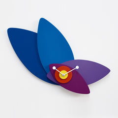  Clock - 'Petali' (Blues, Purples & Reds) Clock by Progetti - Cuckoo Collections