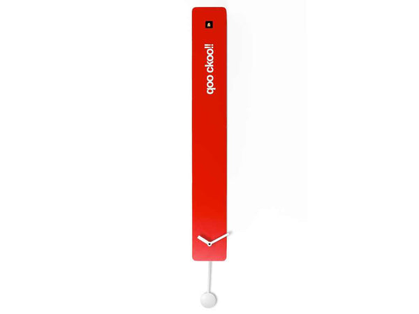  Cuckoo Clock - 'Qoockoo' Vertical Cuckoo Clock (Red) by Progetti - Cuckoo Collections