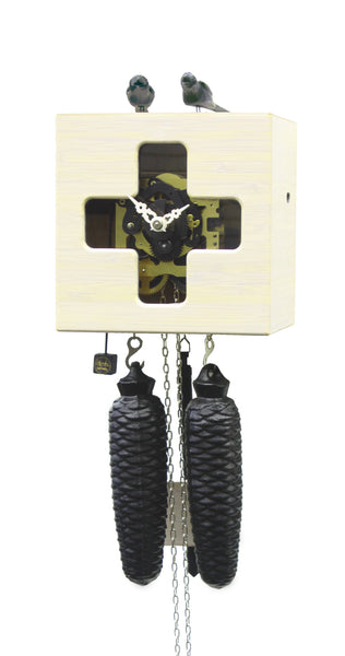  Cuckoo Clock - 'Steampunk v3' Modern Art Style Cuckoo Clock 8 day movement (White) by Rombach & Haas - Cuckoo Collections