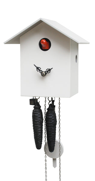  Cuckoo Clock - 'Bird Box' Modern Art Style Cuckoo Clock 1-day movement (White) by Rombach & Haas - Cuckoo Collections