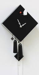  Cuckoo Clock - 'Rhombus' Modern Art Style Cuckoo Clock 1-day movement (Black & White) by Rombach & Haas - Cuckoo Collections