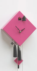  Cuckoo Clock - 'Rhombus' Modern Art Style Cuckoo Clock 1 day movement (Pink) by Rombach & Haas - Cuckoo Collections