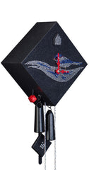  Cuckoo Clock - 'Rhombus' Modern Art Style Cuckoo Clock 1-day movement (Black) by Rombach & Haas - Cuckoo Collections