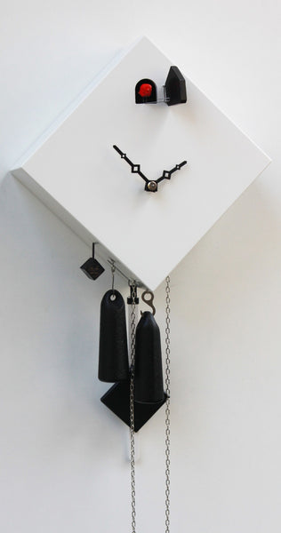  Cuckoo Clock - Rhombus' Modern Art Style Cuckoo Clock 8 day movement (White & Black) by Rombach & Haas - Cuckoo Collections