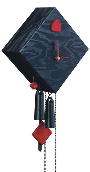  Cuckoo Clock - 'Rhombus' Modern Art Style Cuckoo Clock 8-day movement (Black) by Rombach & Haas - Cuckoo Collections