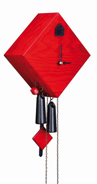  Cuckoo Clock - 'Rhombus' Modern Art Style Cuckoo Clock 8-day movement (Red) by Rombach &  Haas - Cuckoo Collections