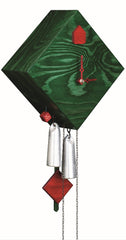  Cuckoo Clock - 'Rhombus' Modern Art Style Cuckoo Clock 8-day movement (Green) by Rombach & Haas - Cuckoo Collections