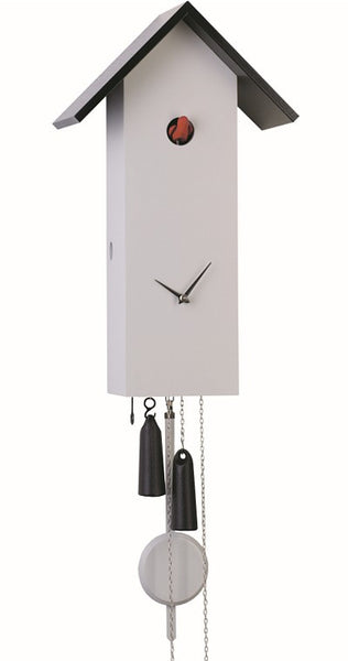  Cuckoo Clock - 'Bird House' Modern Art Style Cuckoo Clock 1 day movement (Grey) by Rombach & Haas - Cuckoo Collections