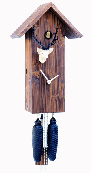  Cuckoo Clock - 'Bird House' Modern Art Style Cuckoo Clock 8-day movement (Walnut) by Rombach & Haas - Cuckoo Collections
