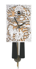  Cuckoo Clock - 'Into The Woods' Modern Art Style Cuckoo Clock 1-day movement (White) by Rombach & Haas - Cuckoo Collections