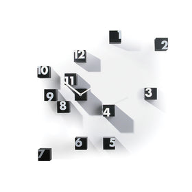  Clock - 'RND_Time' (Black & White) Clock by Progetti - Cuckoo Collections