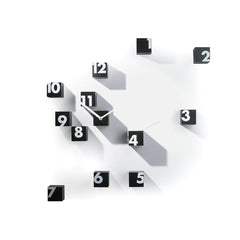  Clock - 'RND_Time' (Black & White) Clock by Progetti - Cuckoo Collections