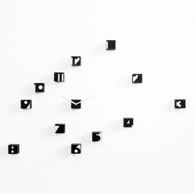  Clock - 'RND_Time Optical' (Black & White) Clock by Progetti - Cuckoo Collections