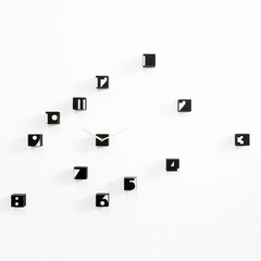  Clock - 'RND_Time Optical' (Black & White) Clock by Progetti - Cuckoo Collections