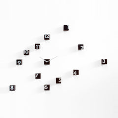  Clock - 'RND_Time Wenge' (Dark Wood) Clock by Progetti - Cuckoo Collections