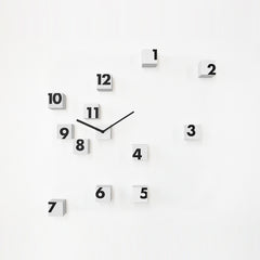  Clock - 'RND_Time' (White & Black) Clock by Progetti - Cuckoo Collections