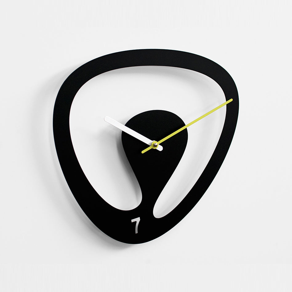 'Seven' (Black) Clock by Progetti - Cuckoo Collections