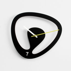 Clock - 'Seven' (Black) Clock by Progetti - Cuckoo Collections