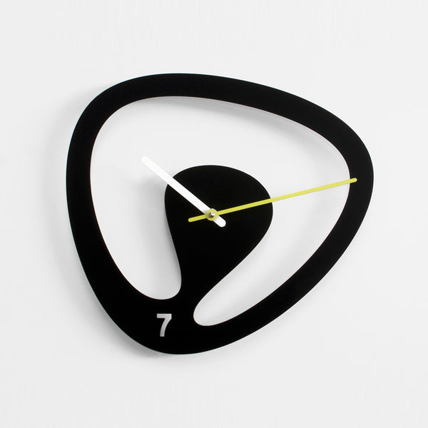  Clock - 'Seven' (Black) Clock by Progetti - Cuckoo Collections