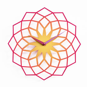  Clock - 'Skallop' (Orange to Purple) Clock by Progetti - Cuckoo Collections
