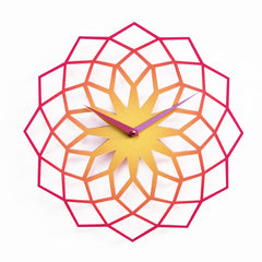  Clock - 'Skallop' (Orange to Purple) Clock by Progetti - Cuckoo Collections