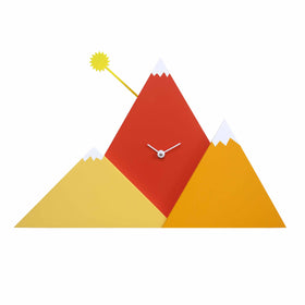  Clock - 'Sunset' (Orange & Red) Clock by Progetti - Cuckoo Collections