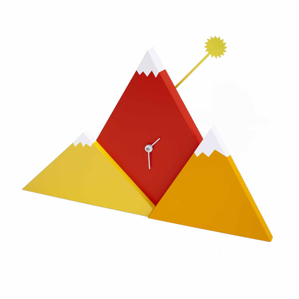  Clock - 'Sunset' (Orange & Red) Clock by Progetti - Cuckoo Collections