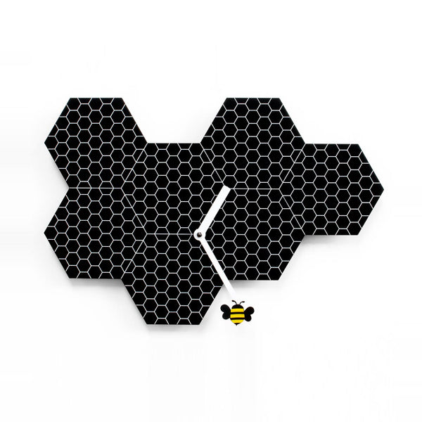  Clock - 'Time2Bee' (Black) Clock by Progetti - Cuckoo Collections