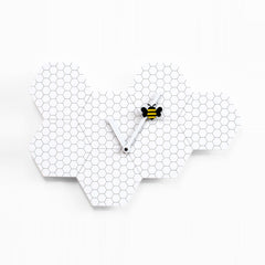  Clock - 'Time2Bee' (White) Clock by Progetti - Cuckoo Collections