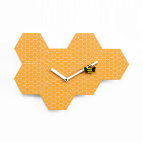  Clock - 'Time2Bee' (Yellow) Clock by Progetti - Cuckoo Collections